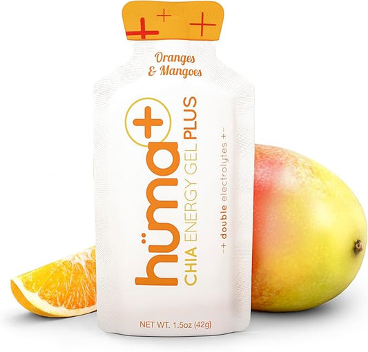 Huma Chia Energy Gel Plus - Orange & Mango - 42g Double Electrolytes