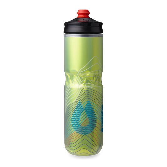 HydraPak | Polar Bottle - Polar Surge Insulated Bike Water Bottle - High Flow, Cycling & Sports Squeeze Bottle (Ascent Yellow, 700ml / 24oz)