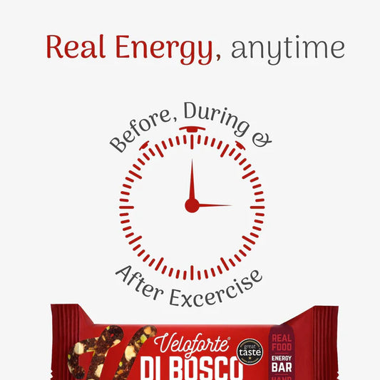 VELOFORTE Di Bosco Natural Energy Bar Red Berries & Pistachios | 36g Carbs + 5g Protein