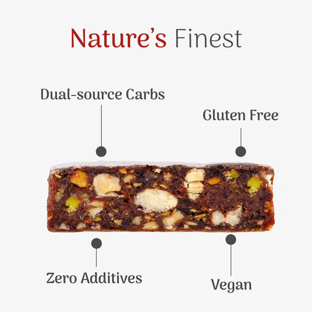 VELOFORTE Di Bosco Natural Energy Bar Red Berries & Pistachios | 36g Carbs + 5g Protein
