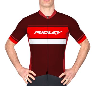 RIDLEY - JERSEY - PERF. R7 - BURGUNDY RED/WHITE