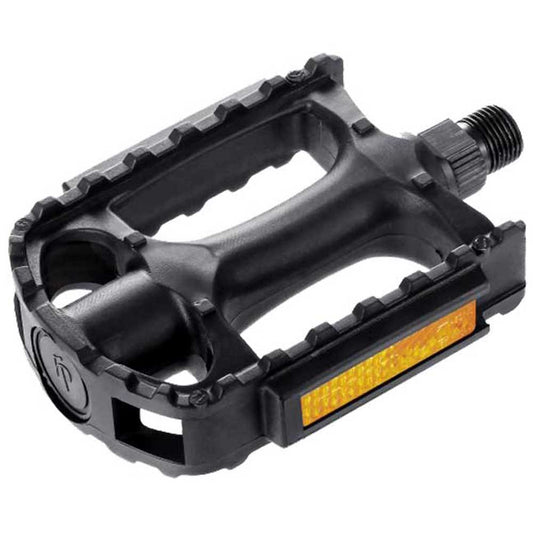 BARBIERI - PEDALS - PLASTIC WITH REFLECTOR - BLACK