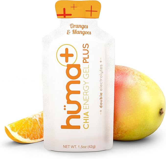 Huma Chia Energy Gel Plus - Orange & Mango - 42g Double Electrolytes