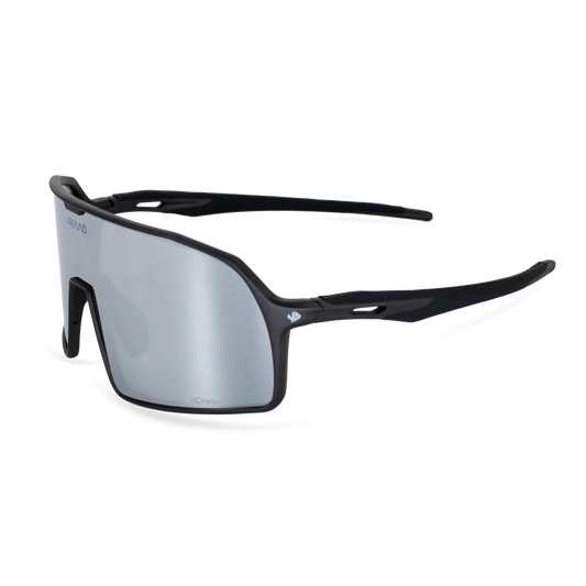PULZA LIGHT Sports Glasses Black Silver Mirror