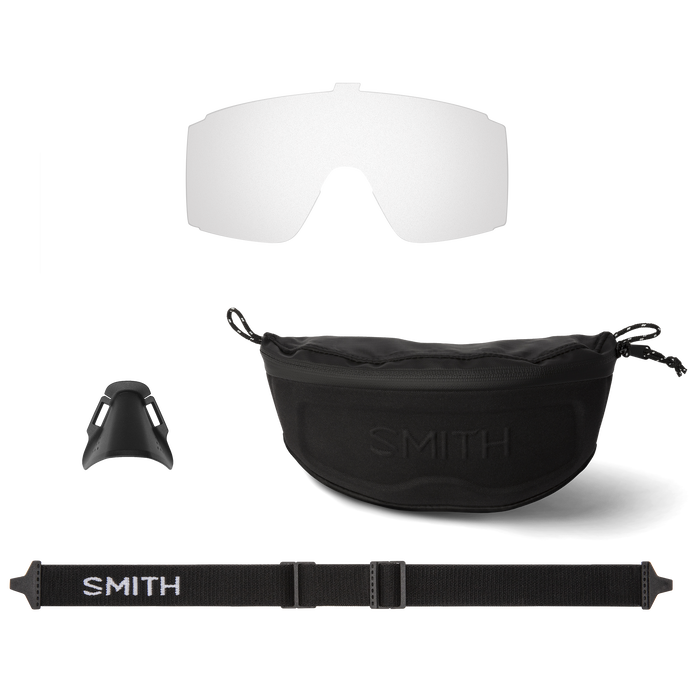 SMITH - SUN GLASSES - PURSUIT - MATT BLACK - CHROMOPOP MATT BLACK + CLEAR LENS