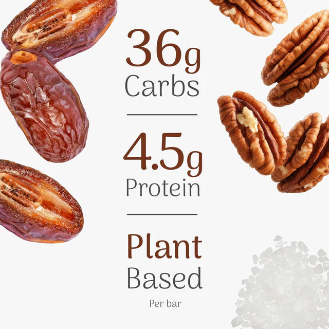 VELOFORTE Avanti Natural Energy Bar Dates, Pecans & Sea Salt | 36g Carbs + 5g Protein