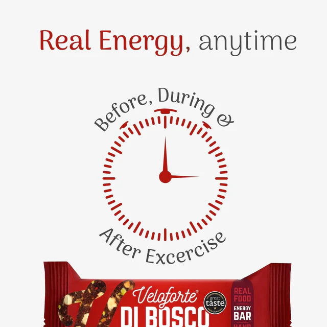 VELOFORTE Di Bosco Natural Energy Bar Red Berries & Pistachios | 36g Carbs + 5g Protein