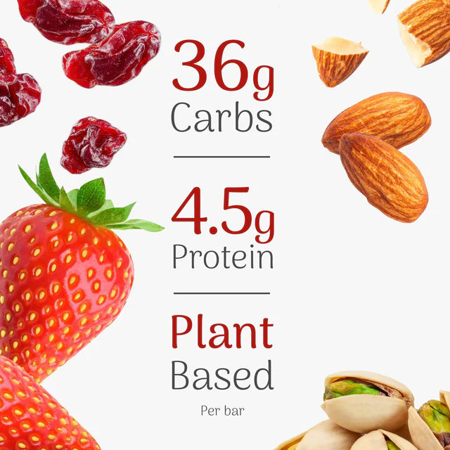 VELOFORTE Di Bosco Natural Energy Bar Red Berries & Pistachios | 36g Carbs + 5g Protein