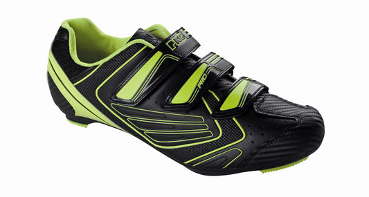 PNK - ROAD & MTB CYCLING SHOE WITH CARBON INSERT - BLACK/NEON GREEN